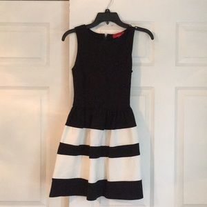 black and white striped RED dress